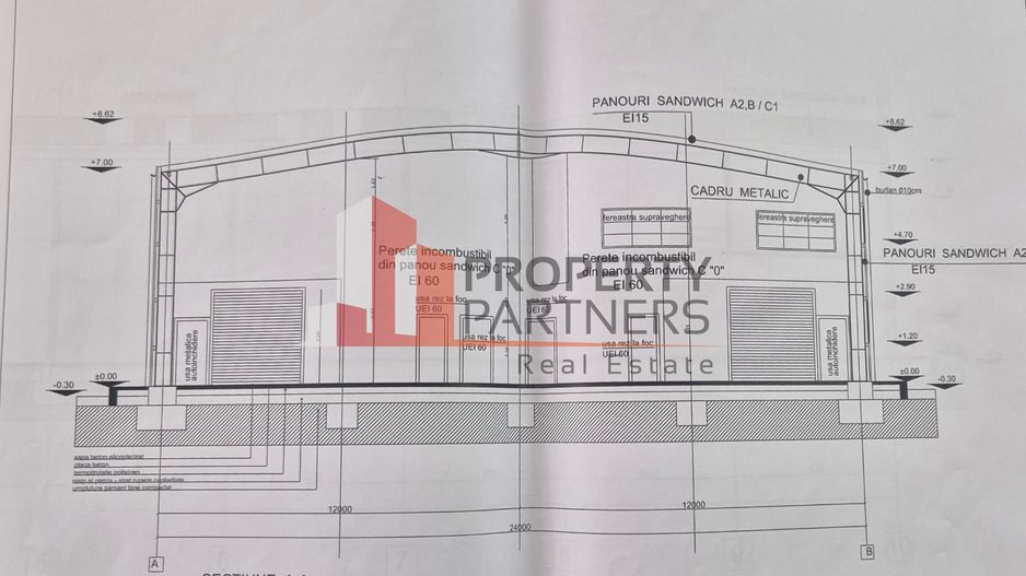 Hală de Producție / Depozitare – 1.740 mp – Zona Centura București / Autostrada - Schiță 4