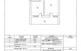 Apartament 2 camere Mamaia Nord vedere la mare - Schiță 11
