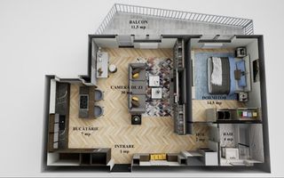 Apartament 2 camere I Balcon I Nou I Lift I Hipodrom - Poză 1