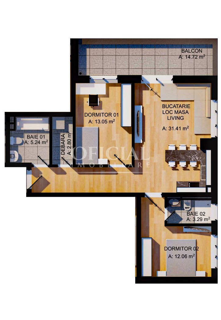 Dezvoltator | Apartament 3 Camere | 68 mp | 2 Bai | Zona Eroilor - Poză 7