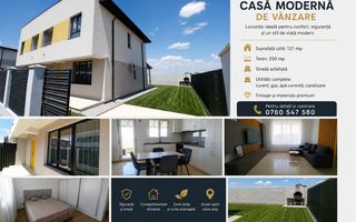 Casă modernă cu design premium, 121 mp utili | Curte proprie, la Cheie - Poză 1