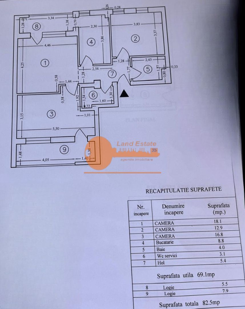 Apartament 3 camere | bloc 2021 | Iancului | centrală proprie - Schiță 6