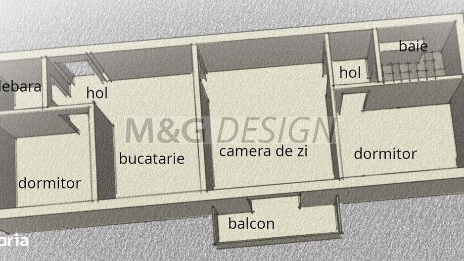 Apartament 3  camere  Buziasului - Schiță 13