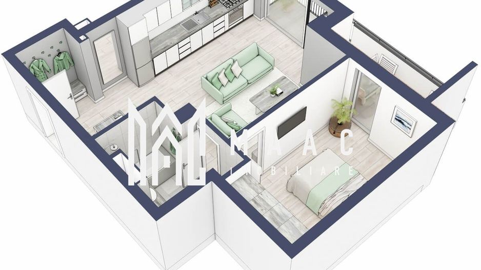 Apartament 2 camere | Balcon 10.3 mp | Etaj 2 | Turnisor - Poză 4