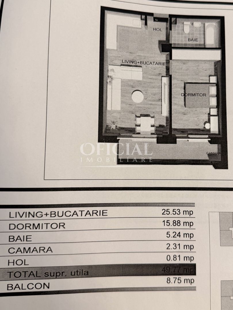 Apartament 2 Camere | Intermediar | Zona Optimus VIVO Metro - Poză 13