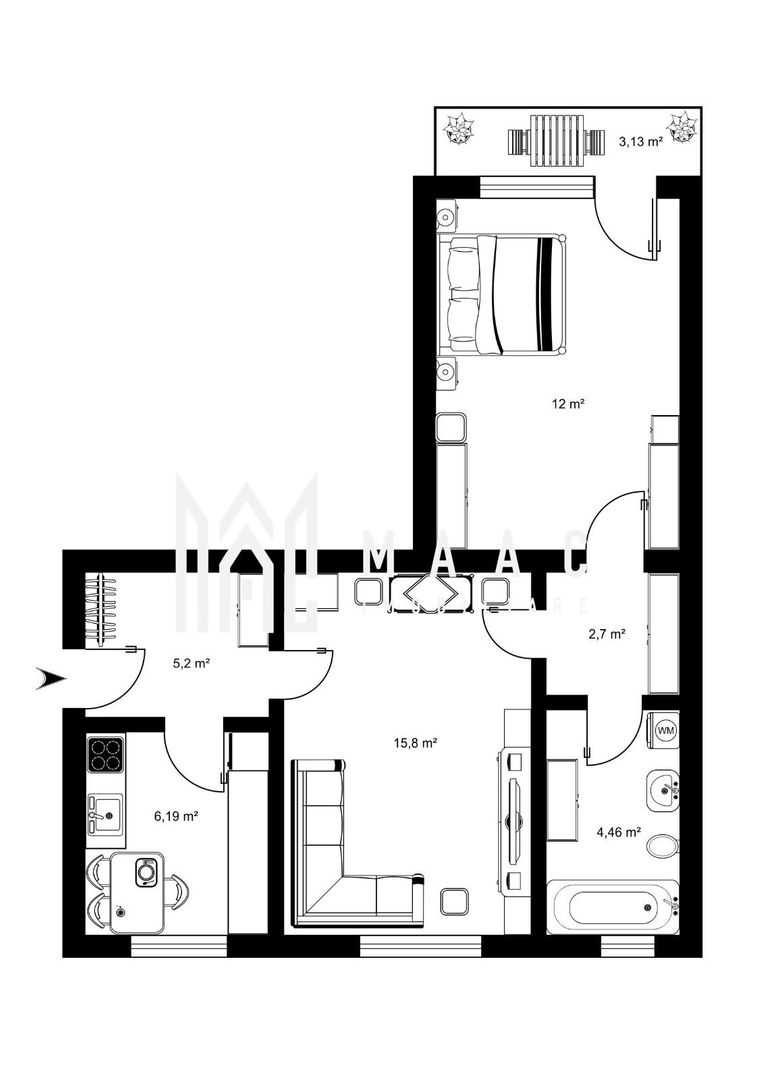 Apartament 2 camere | Balcon | Etaj 3 | Cisnadie - Poză 7
