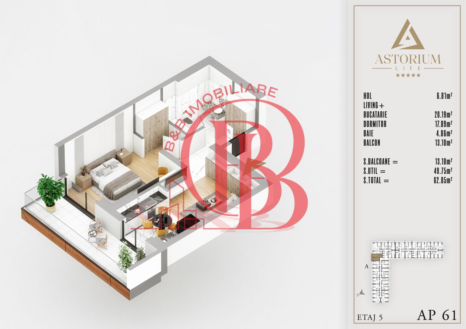 2 camere finalizat proiect premium Titan Pallady - Schiță 2