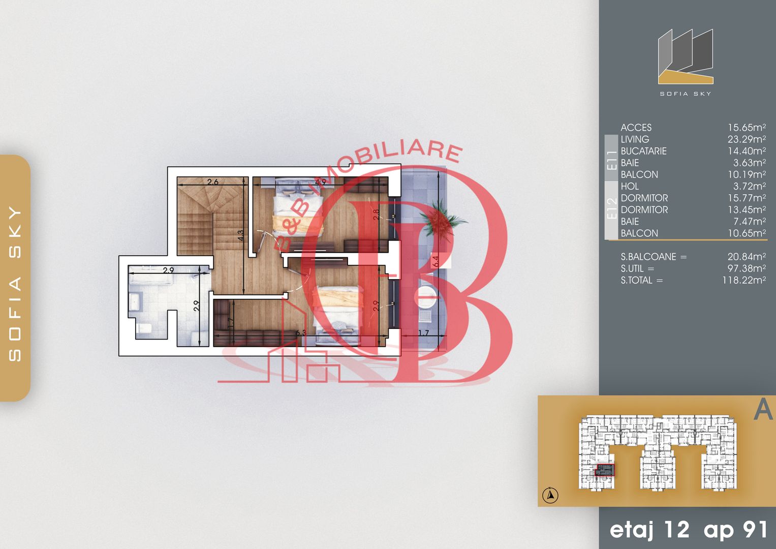 Duplex 3 camere Mutare Rapida Theodor Pallady 7 min Metrou - Schiță 5