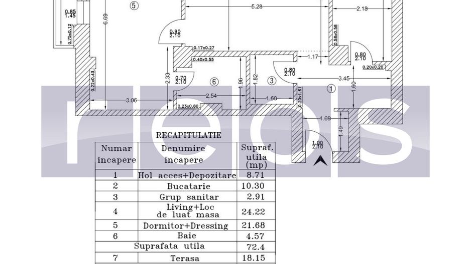APARTAMENT SPATIOS CU 2 CAMERE | 90 MP | TERASA | BLOC BOUTIQUE | IANCU NICOLAE - Poză 13