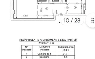 INTABULAT  VALEA LUPULUI APARTAMENT 2 CAMERE 59MP - Poză 3