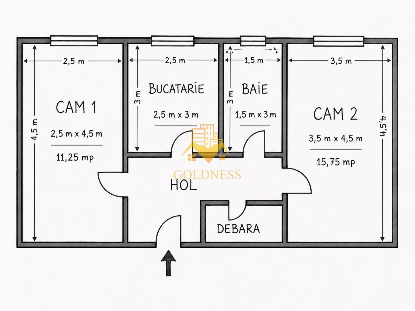 Apartament 2 camere decomandate orientat Sud, et 3/4, P-ta M. Viteazu! - Poză 7