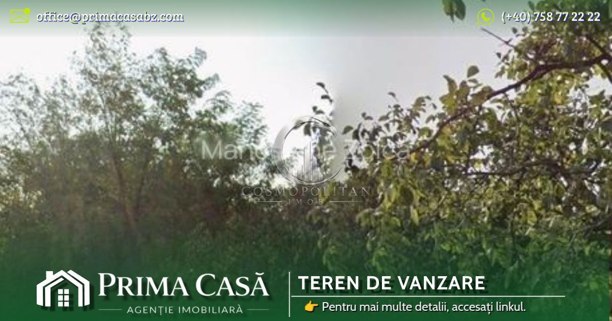 Teren in Zoresti/BZ ~ S=7350mp ~ d=34m ~Pret: 40.000€ neg. - Poză 2