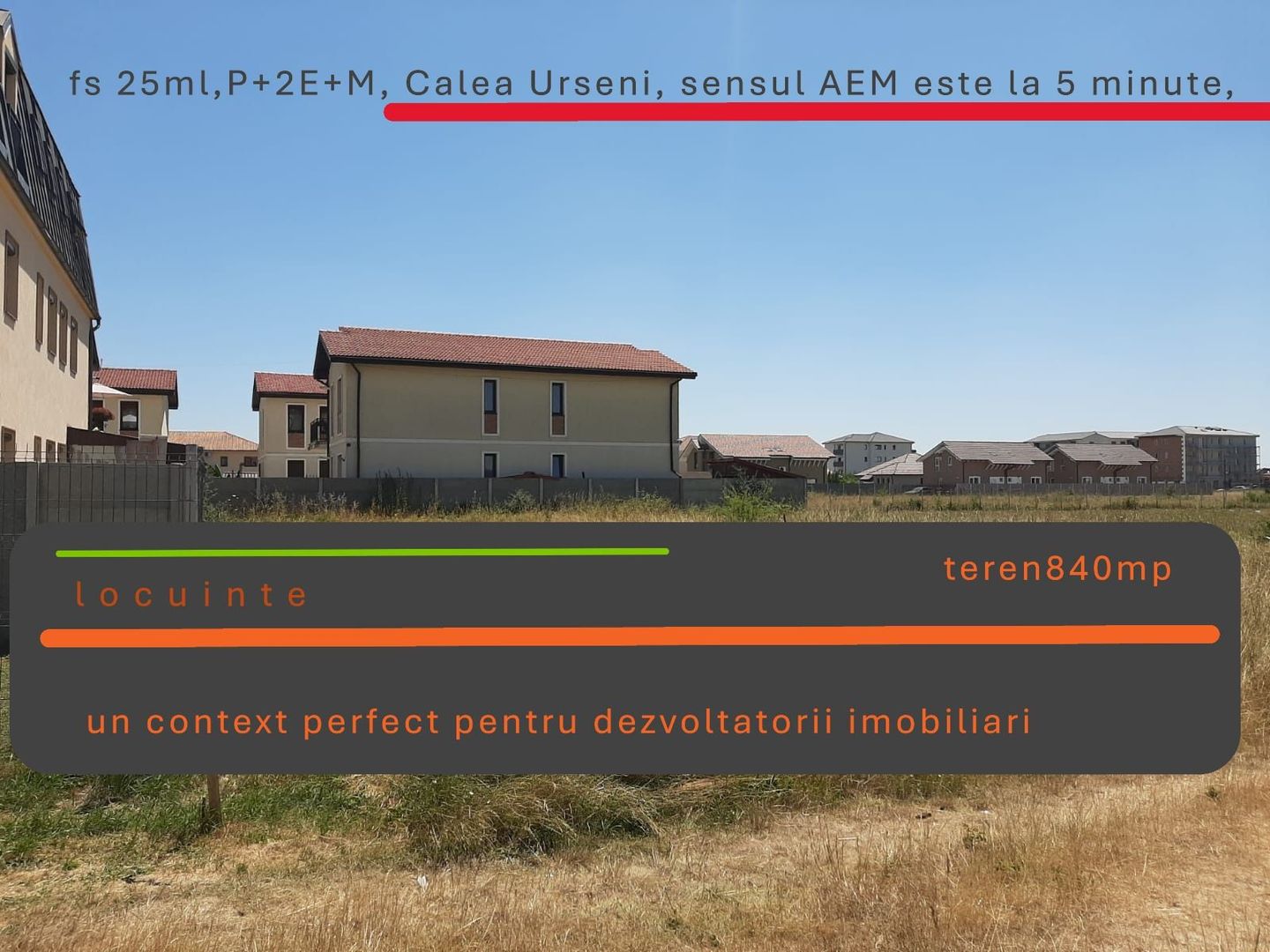 Teren -Locuinte colective Calea Urseni Giroc - Poză 3