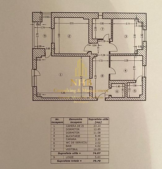 Apartament de vanzare -3 camere Barbu Vacarescu - Poză 16