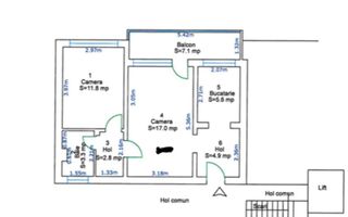 Apartament 2 camere de vânzare| Balcon | Sibiu Oștirii | Etaj Intermediar | Lift - Poză 7