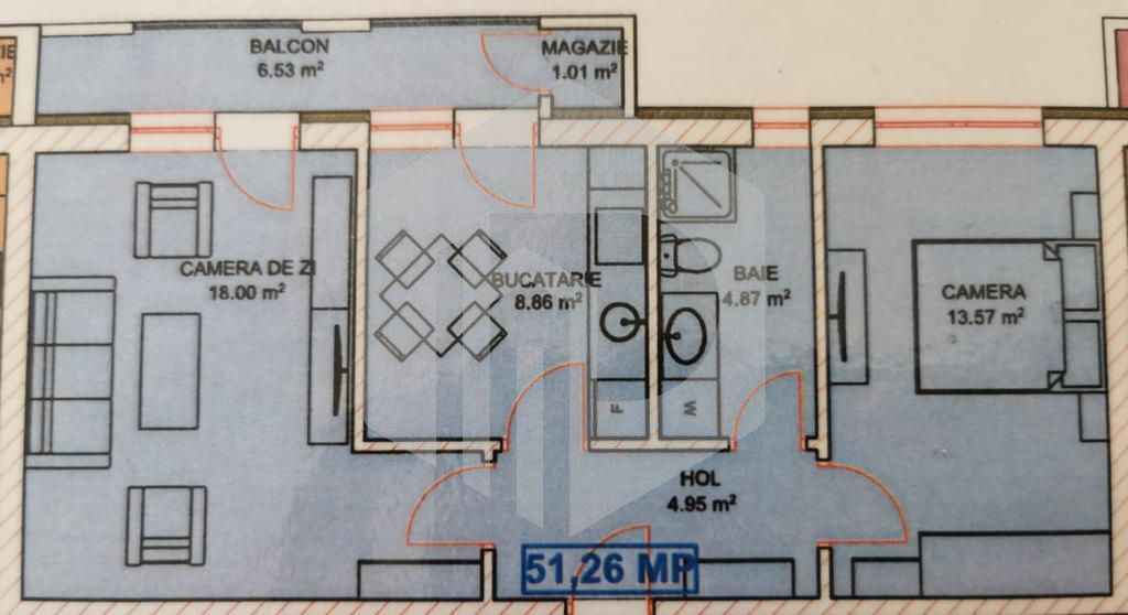 Dezvoltator | Apartament 2 camere+balcon+loc depozitare - Poză 1