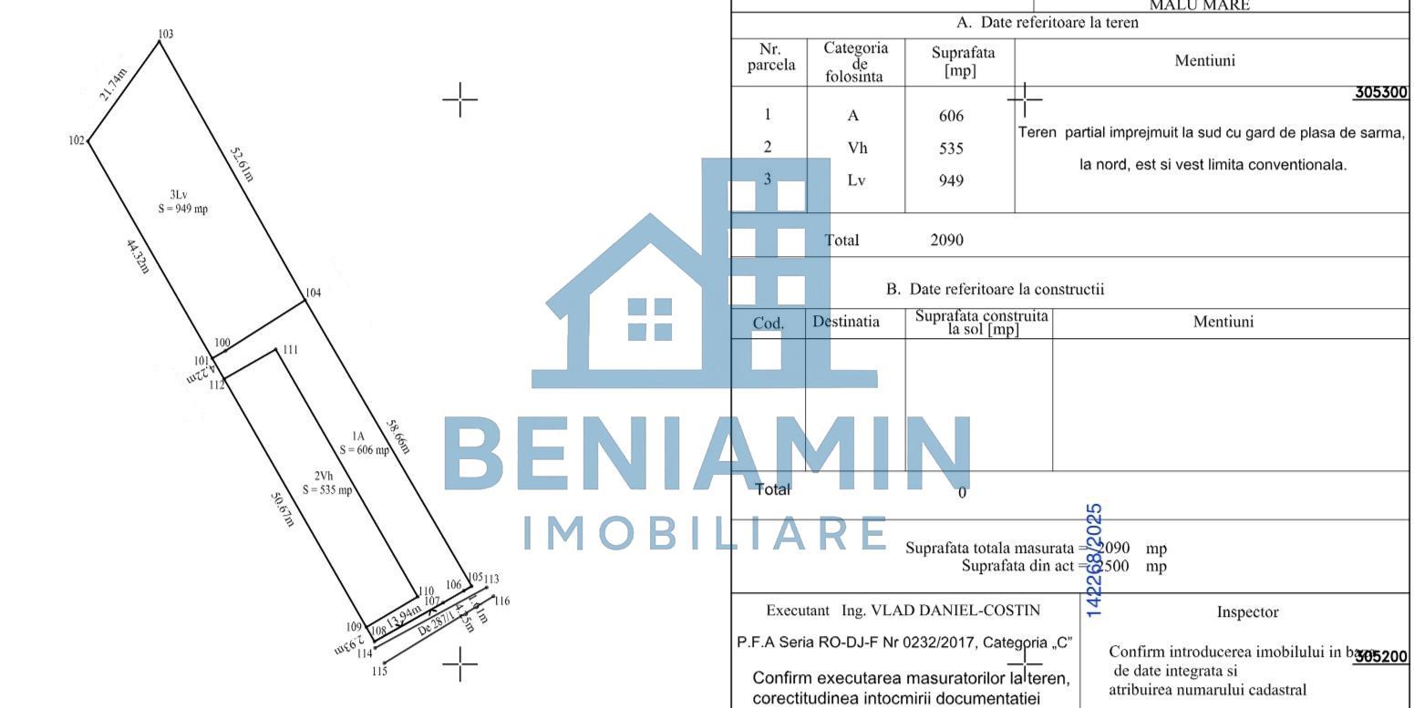 Teren Intravilan doua deschideri-3526mp-Malu Mare-parcelabil-asfalt - Poză 3