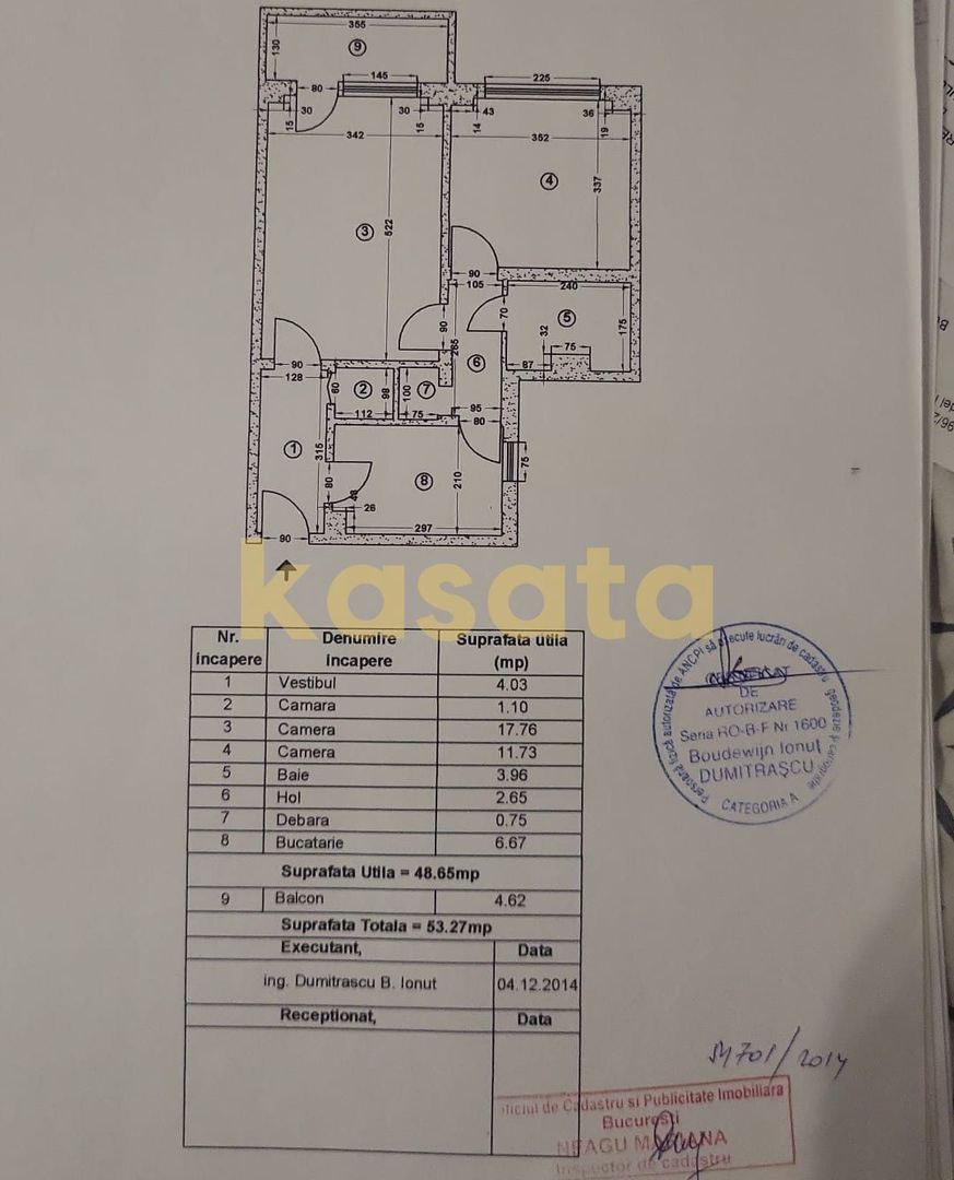 Apartament 2 Camere Vanzare | Metrou Gorjului | Renovat - Schiță 28