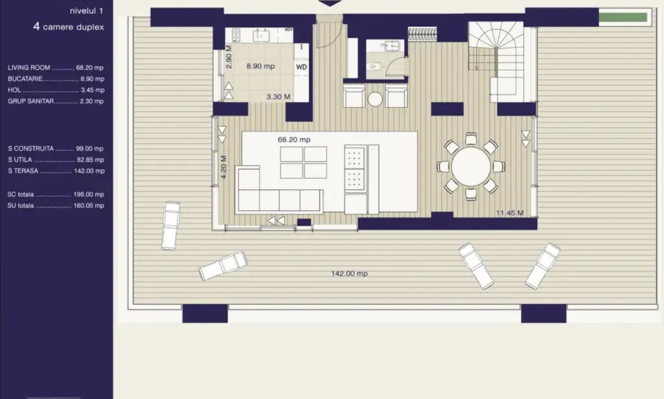 Apartament 4 camere Herăstrău | De închiriat - Schiță 21