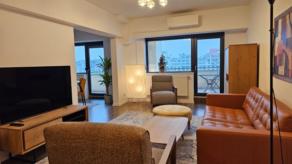 Duplex luxos 3 camere, 130 mp, complet mobilat pretabil birou - Poză 2