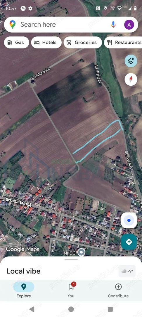 Teren extravilan Holboca Iași 4400 mp -Deschidere la două drumuri 17 ml -La doar 40 ml de intravil - Poză 1