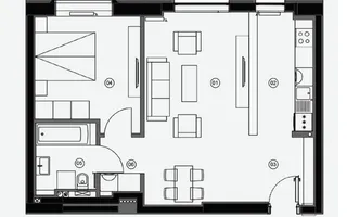 Apartament | 2 camere | Aviatiei | Aviatiei Tower - Schiță 16