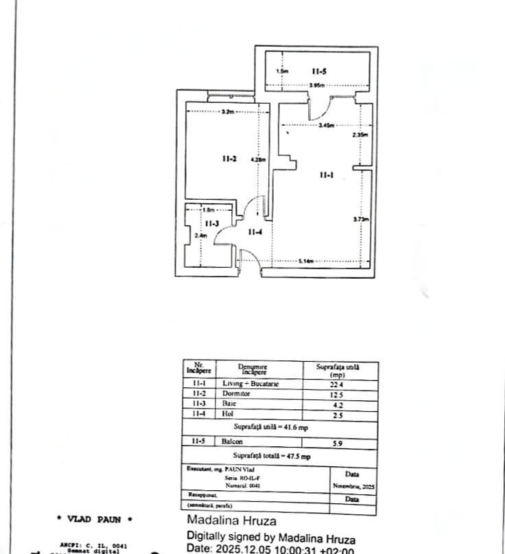 Apartament 2 camere Mobilat Totul Nou Theodor Pallady - Schiță 12