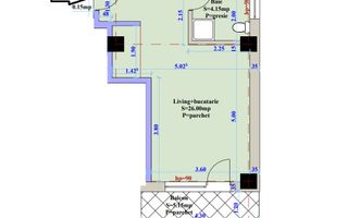 Apartament 1 camera NOU 35 mp Bucium Visan 57600 euro - Poză 5