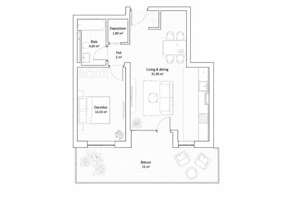 Apartament nou 2 camere, terasa 14,15 mp | Sunbelt Mehala | Comision 0% - Poză 22