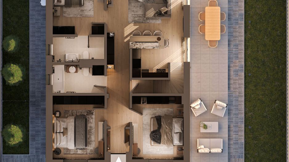 Casa construita cu alee individuala, 5 camere + mansarda locuibila - Poză 5