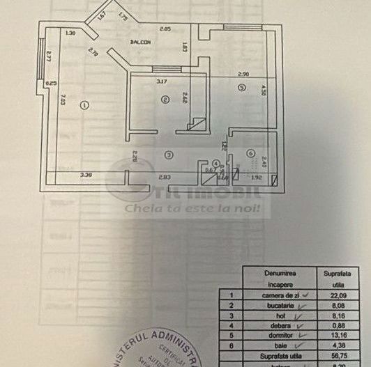 Apartament 2 cam decomandat- Bld. Poitiers- 115.000 euro - Schiță 14