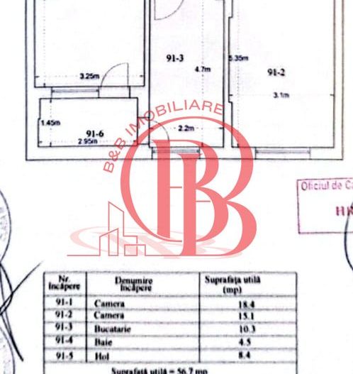 Apartament 2 camere 12 min Metrou Teclu Mobilat Utilat - Schiță 13