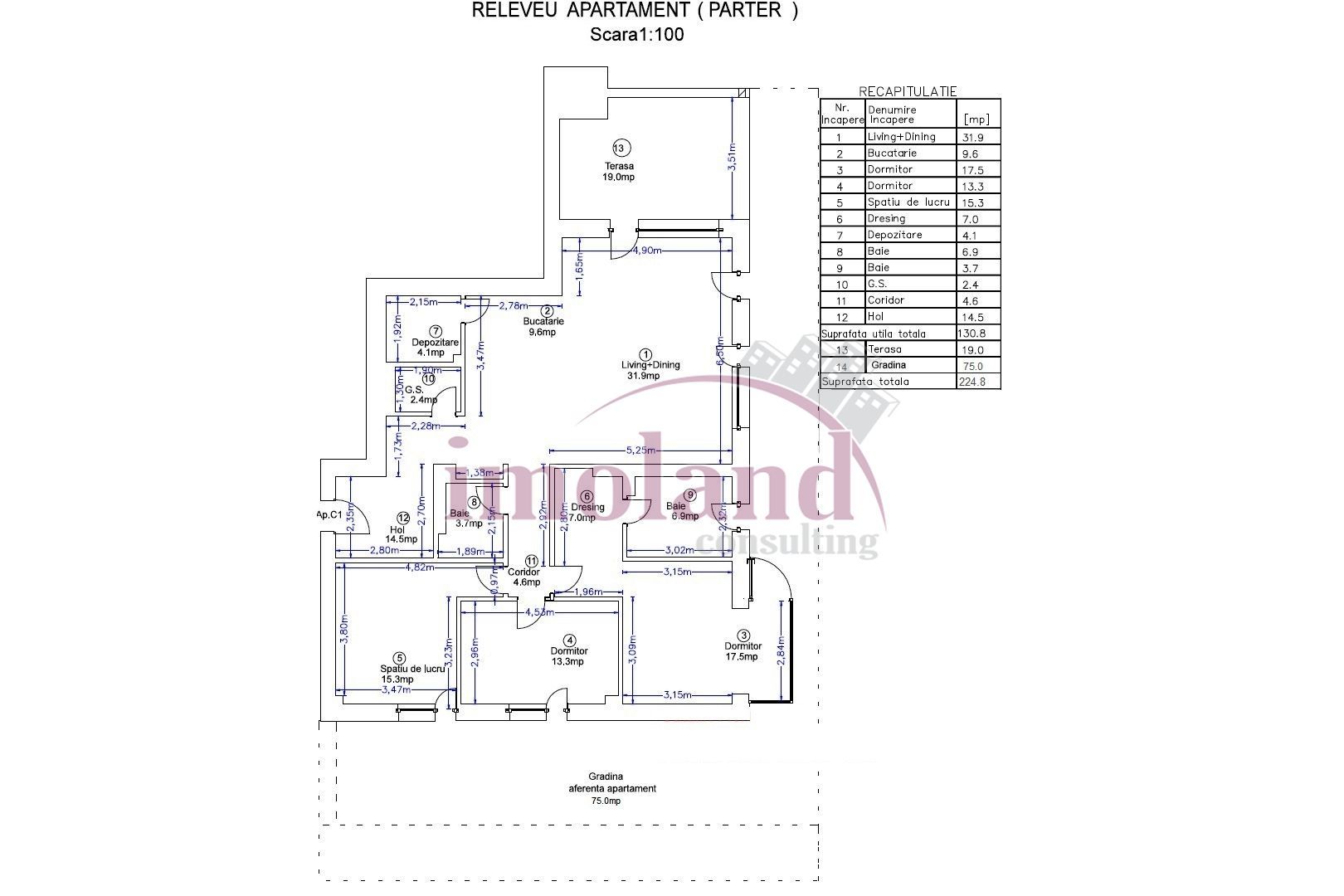 Parkview - apartament 4 camere - mobilat&utilat - Avalon Estate-Pipera - Schiță 33