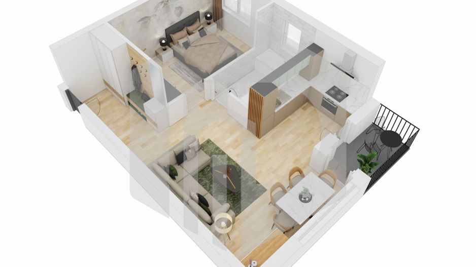 Apartament 2 Camere | La cheie | Doamna stanca | Etaj intermediar - Poză 2