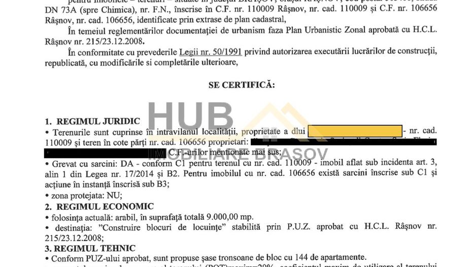 Teren dezvoltare rezidentiala Blocuri – Rasnov zona Chimica | PUZ | 144 Ap - Poză 6