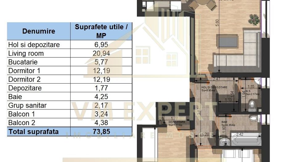 APARTAMENTE NOI IN CAMPULUNG (PROIECT IMOBILIAR 2025) - Poză 10