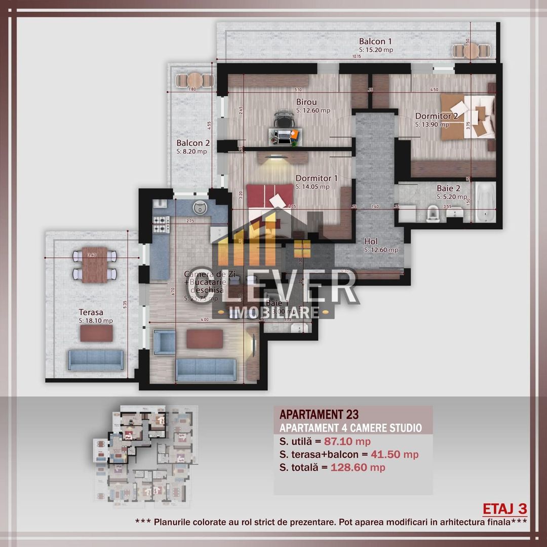 Theodor Pallady 4 Camere Metrou N. Teclu Comision 0% - Schiță 8