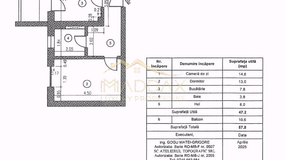 Apartament 2 Camere de Lux /Fabrica de Glucoza/Predare la alb-169.000 € - Schiță 9