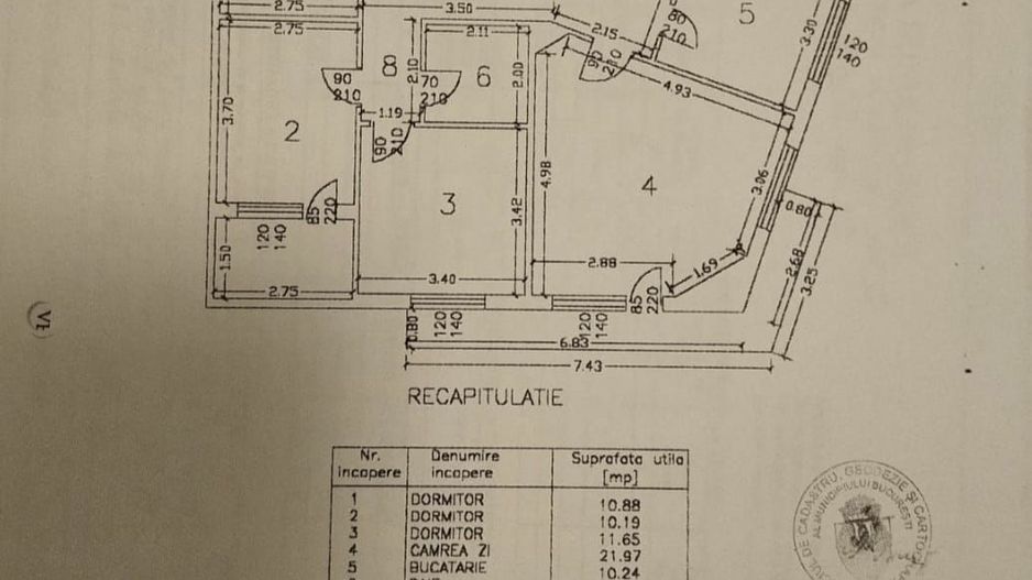 Oportunitate! Apartament 4 Camere 1 Minut Metrou Universitate - Schiță 6