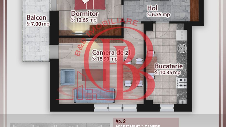2 camere - parcare bonus -oferta lansare proiect Pallady - Schiță 11