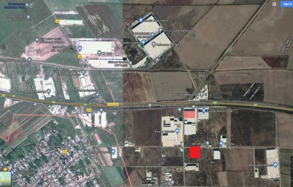 Teren industrial 34.000mp Autostrada Bucuresti -Pitesti km 85 - Poză 1