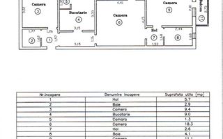Complex Studentesc | 3 Camere | 2 Bai | Etaj Intermediar - Schiță 11