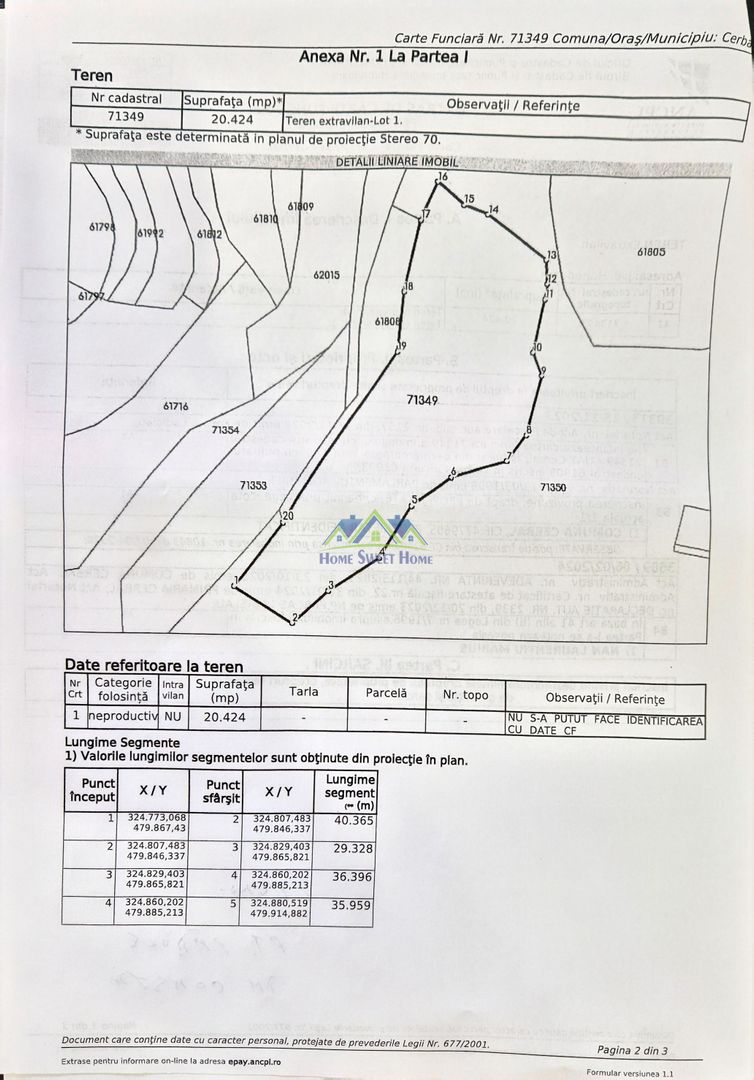 Vand teren extravilan Cerbal, 20.424mp, posibil reimpadurire - Poză 1