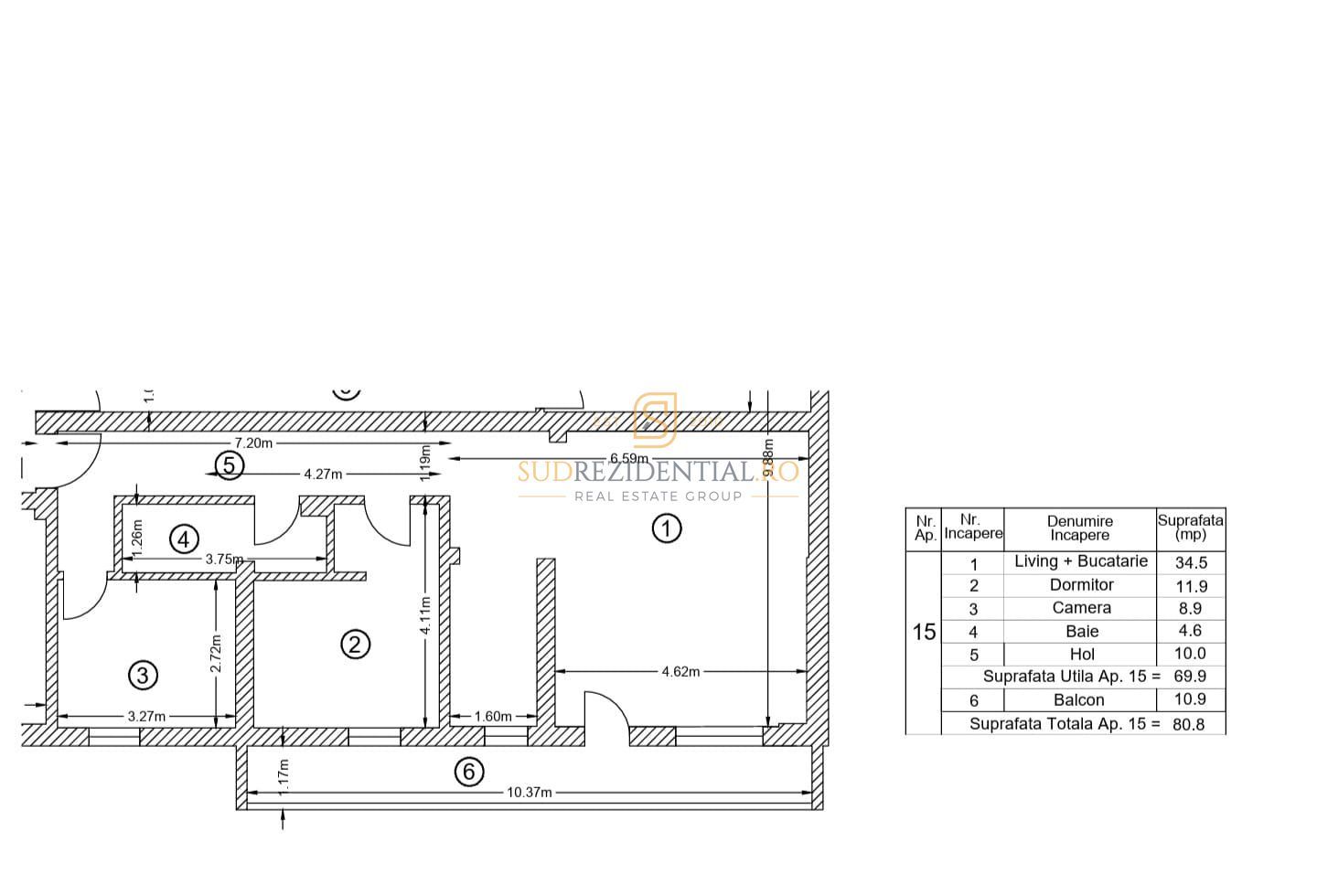 Drumul Binelui, Apartament 3 camere de inchiriat, bloc nou - Poză 14