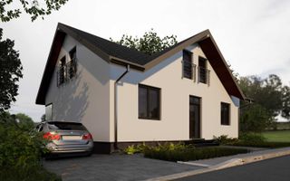 Casă panoramica 210 mp utili D+P+pod pivnita si teren 350 Sura Mare - Poză 1