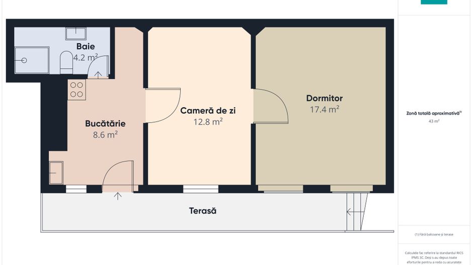 Apartament cu 2 camere | Ultracentral – Arad - Poză 4