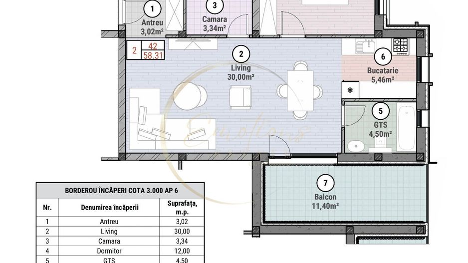 NOU | Apartamente 2 camere - Mosnita Noua COMISON 0% - Schiță 10