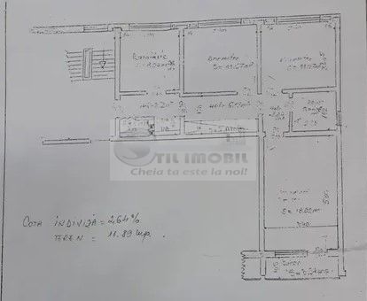 Apartament 3 camere decomandat, 72 mp,  Zona Gării - Schiță 8