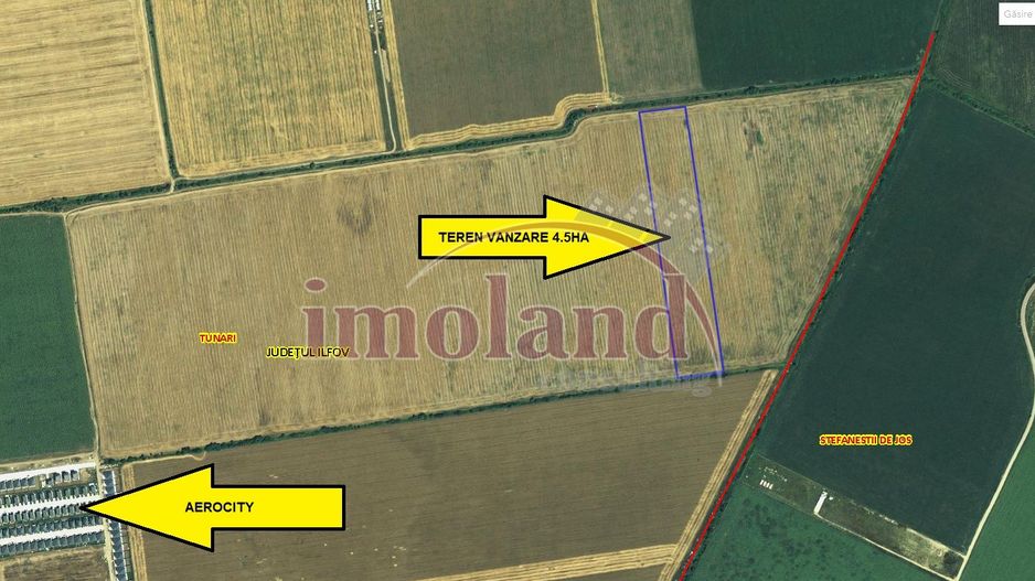 Tunari Aerocity vânzare teren intravilan - Poză 1