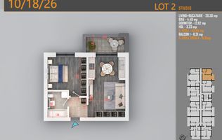 AP. 2CAM. LIVING OPEN-SPACE / INVESTITIE. PALLADY-METROU N TECLU!